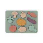 Vegetables Shape Montessori Jigsaws Puzzle Food Grade Silicone Material