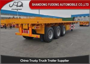 Wholesale 60T Max Payload Steel 3 Axles 40Ft Flatbed Container Trailer from china suppliers