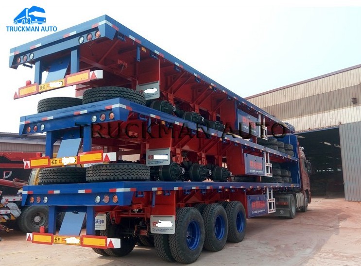 40T-80T 3x13/16ton FUWA /BPW Axle Container Semi Trailer
