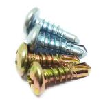 Yellow Zinc Pan Head Self Drilling Metal Screws Corrosion Resistant
