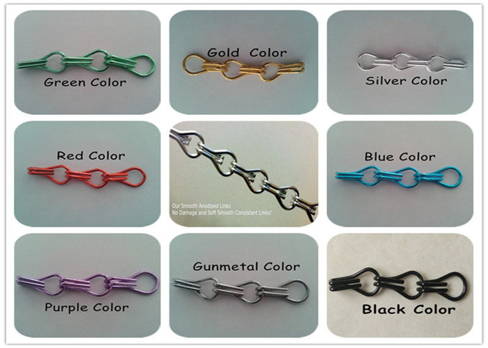 Anodized Aluminium Chain Fly Screen Gunmetal 90x210cm For Partition