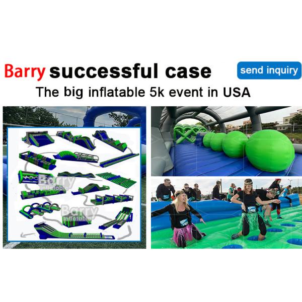 Giant Commercial Event Bounce House 5k Blow Up Obstacle Course Sport Games For Kids And Adults Challenge