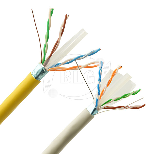100% Copper Conductor FTP Cat6 Lan Cable 4 Pairs Low Resistance Data Transmission Cabling