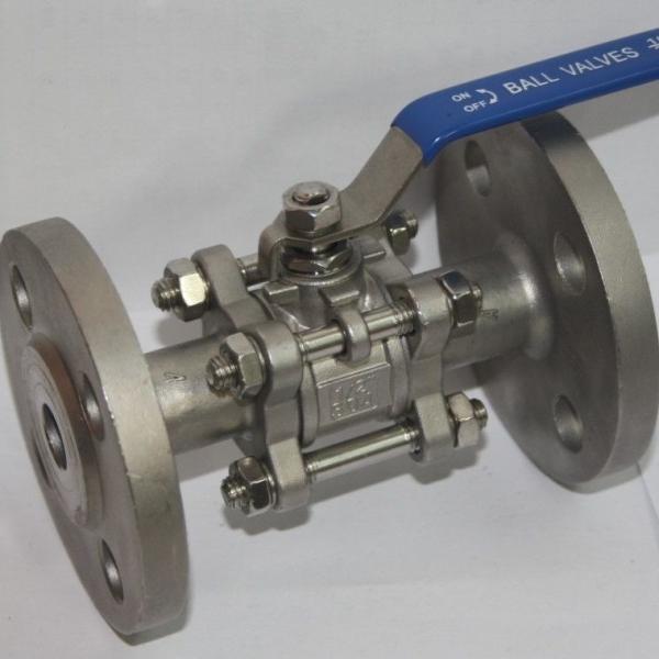 3PC SS304/CF8M Stainless Steel Ball Valve Industrial Flange End AMSE 300LB