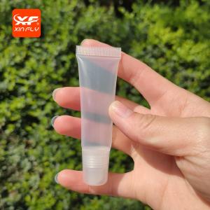 Wholesale Custom LOGO Black Silver Clear cap lipgloss tube private label 5ml 8ml 10ml 15ml empty squeeze lip gloss tube from china suppliers