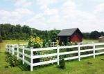 UV Resistant Plastic White Vinyl PVC 3 Rail Horse Fence