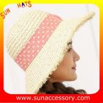AK17540 fashion Wide brim sunny beach paper straw hats for womens in stock ,