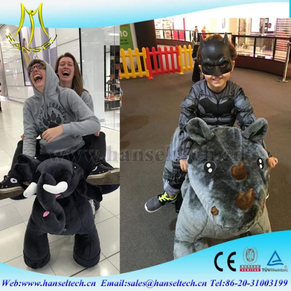 Hansel coin operated mechanism china amusement ride electric dog walking machine mechanical walking animal bike