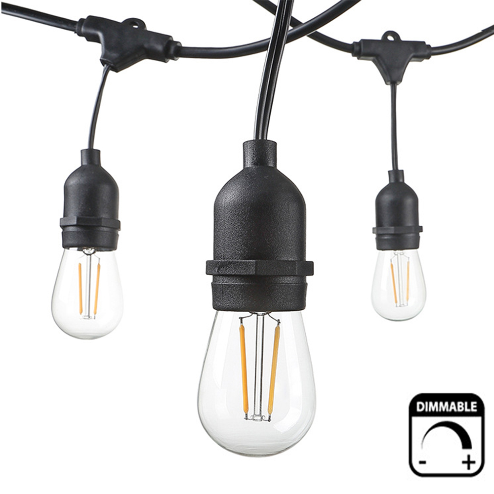 Retro Edison Filament Bulb Christmas Wedding Decor Holiday Lighting Garland Outdoor Waterproof Commercial Grade LED String Light