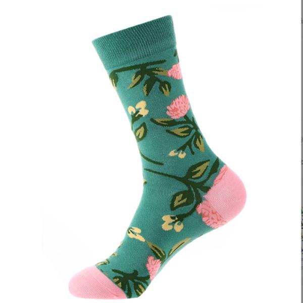 Custom Unisex Men Women 100 Cotton Floral Pattern Novelry Happy Colorful Cotton