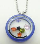 Fashion Cheap 30MM Size Acrylic Material Glass Locket Pendants,Multi Colors For