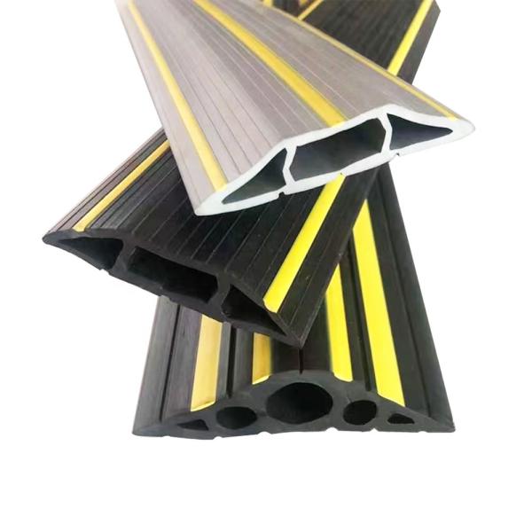 Environmentally Friendly Yellow Black Weather Defender XL Garage Door Threshold