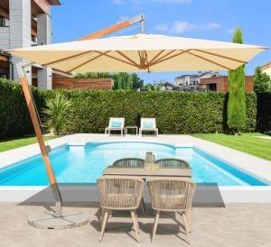 Wholesale Seven Roman Cantilever Umbrella No Backing Hanging Patio Umbrella from china suppliers