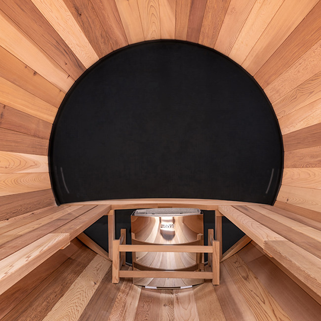 Red Cedar Sauna Wooden Steam Room Glass fiber reinforced plastic Base