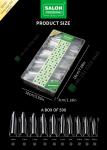 Sharp Drops Shape Half Cut False Nail French Style Artificial Nail with ABS Fake