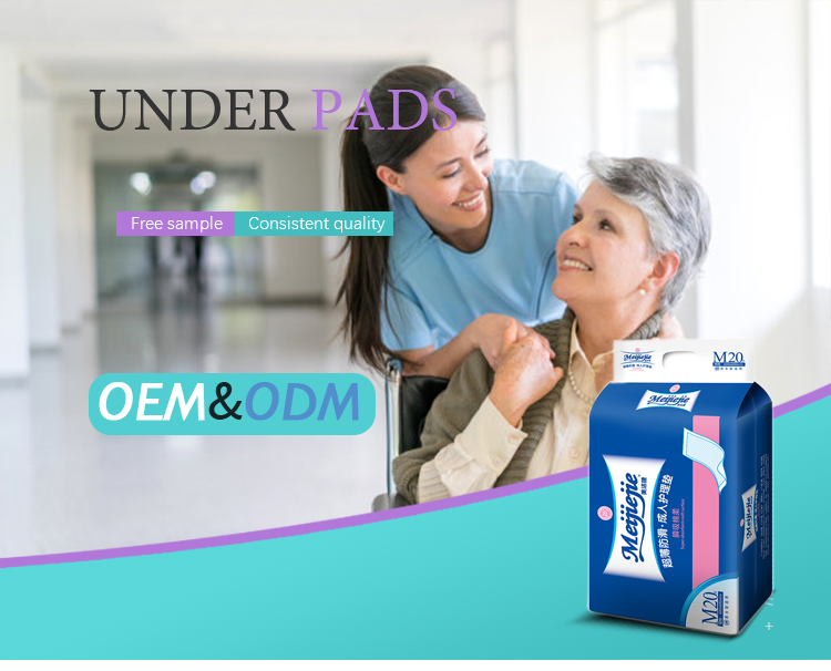 Adult Baby Urine Absorbent Mats OEM Free Sample Disposable Pee Pads with Different Sizes