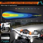 Waterproof LED Spot Driving Fog Lights for Sport Motorcycle Street Bike ATV UTV