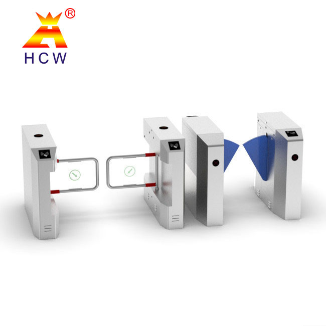 Baffle Flap Barrier Turnstile QR Code Face Recognition Waist Height Turnstile