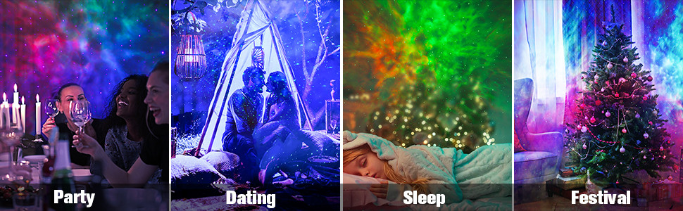 Smart Laser Moon And Stars Night Light Projector 5W With Music