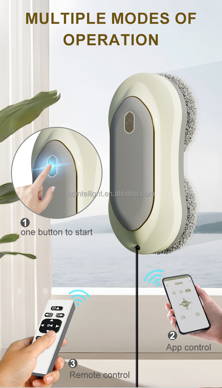 2024 Huidi Dual Self-water-spraying Automatic Robot Window Cleaner with Remote Control App