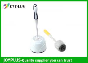 China Simply Design White Plastic Toilet Brush And Holder Multi Purpose HT1020 on sale