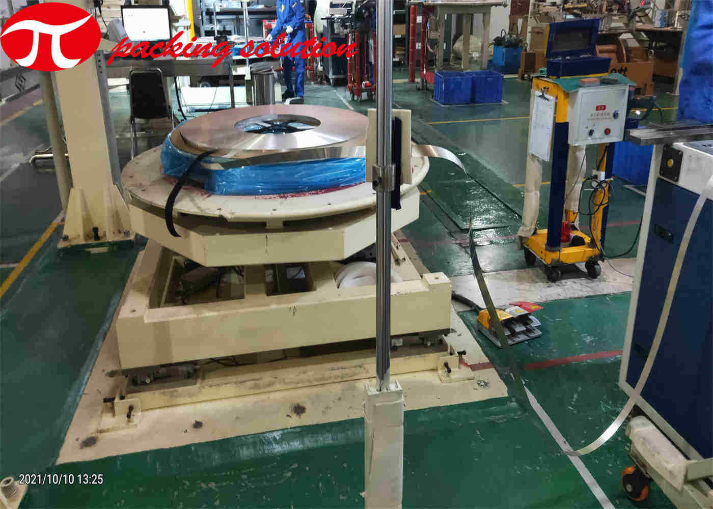 380V/50HZ Copper Coil Packing Machine LLDPE Stretch Film / Compound Paper Wrapping