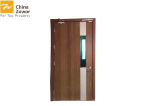 Wholesale Walnut Wood Grain Finish Fire Safety Door 16/18 Gal Steel Sheet Swing Opening Type from china suppliers