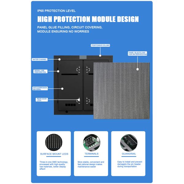 Factory Customized Waterproof LED Advertising Screen Large Outdoor LED Video Wall