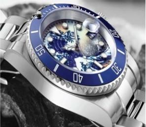 Wholesale 300 Meters Waterproof Diving Watch ceramic Stainless Steel Strap from china suppliers