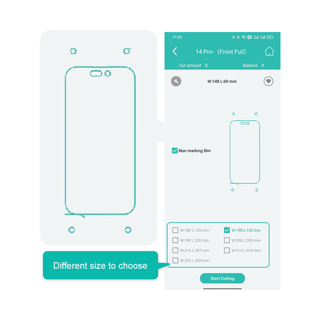 Mobile Screen Protector Cutter Mobile Stickers Design Machine Samsung Galaxy TPU Screen Protector Hydrogel Film