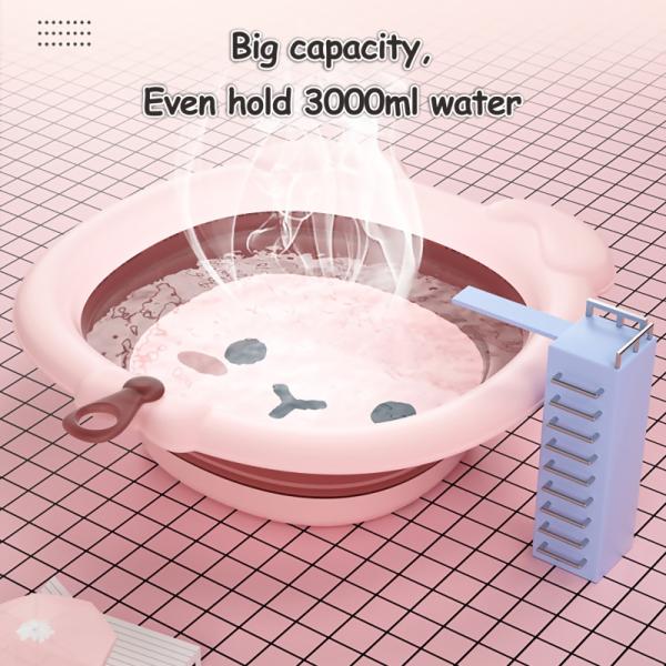 Cartoon Design Plastic Foldable Save Space Wash bow Wash Basin