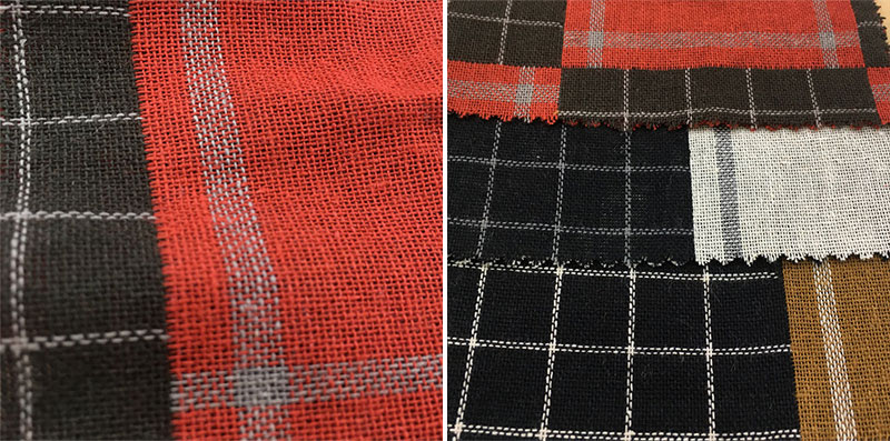 Stonewashed 80gsm-150gsm Check And Stripe Fabrics Yarn Dyed Linen For Clothing