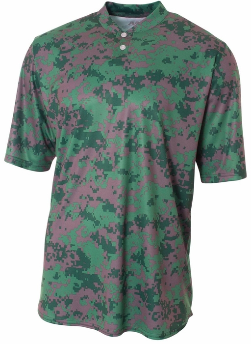 100% Cotton Sublimation Printing T Shirts Digital Camo Baseball Tee With Pattern