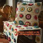 Handmade 100% Cotton Dimensional Flower Crochet Pillow Cushion Cover Decorative