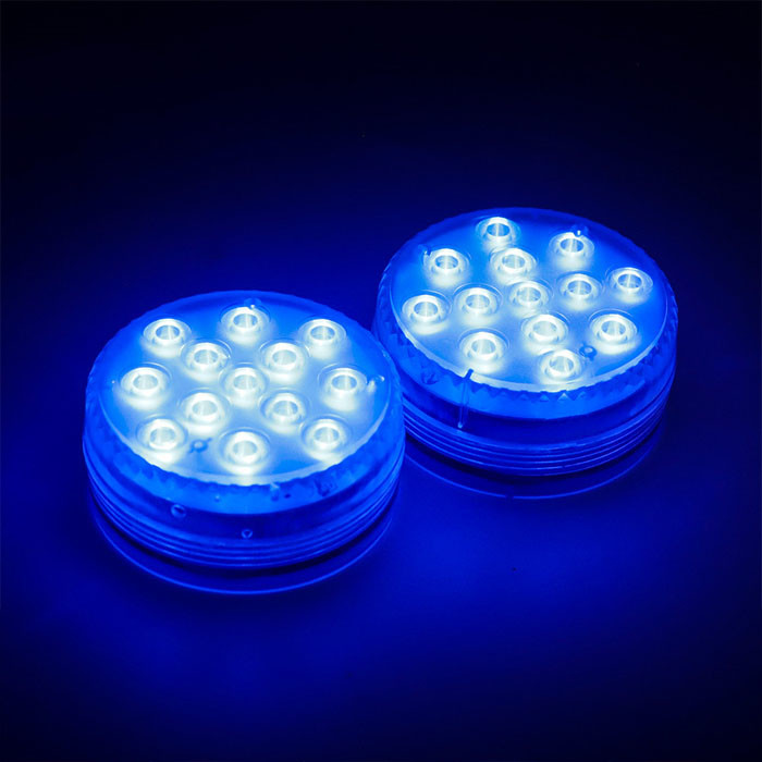 Color Changing Remote Control Submersible LED Lights With Magnet Suction Cups Pond Fountain Pool