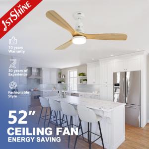 Wholesale LED Light Source Wooden Blades Optional Smart Remote Ceiling Fan for Home Office from china suppliers