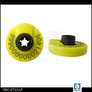 Wholesale Non Removeable Round Animal Ear Tags , RFID Ear Tags For Livestock Pigs from china suppliers