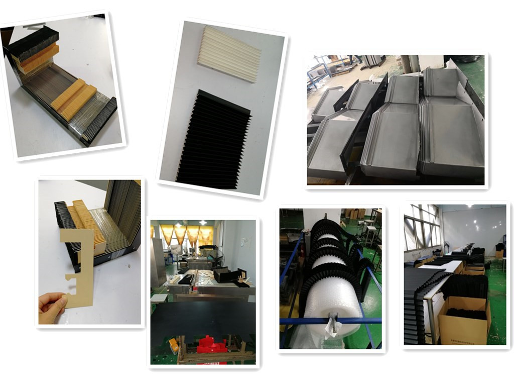 high quality black and yellow scissor life bellow /formost accordion skirting for protect mechanical parts keep safe