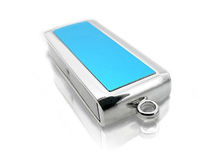 Keychain Type Blue Metal Usb Flash Drive Compatible 3.0 Interface