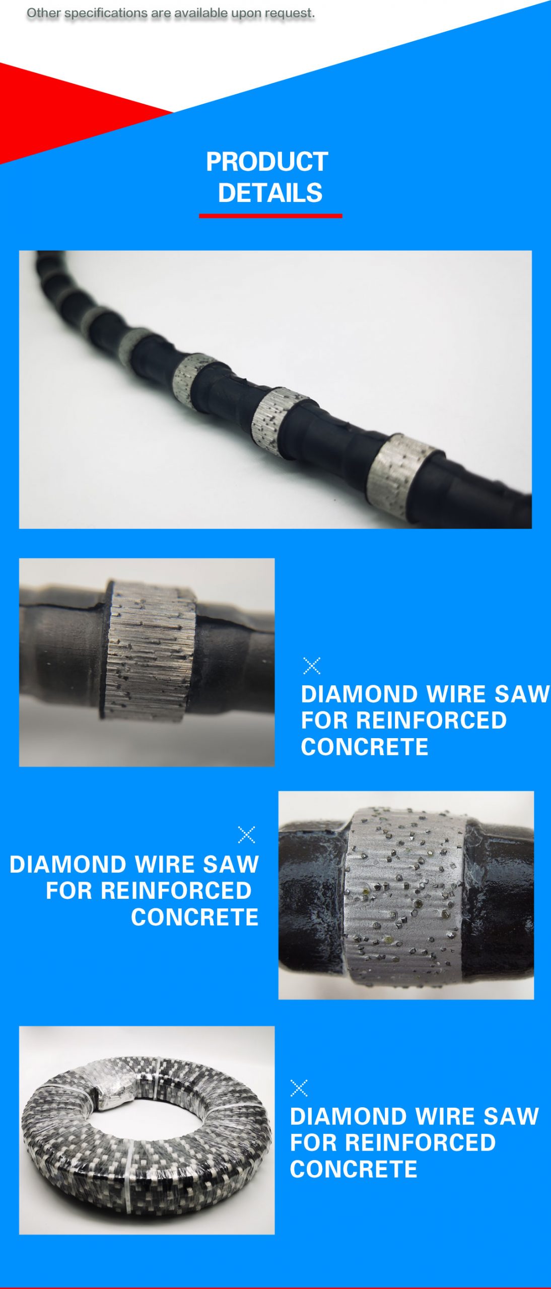 Diamond Wire Rope Fast Wire Saw for Concrete Cutting on Reinforced Concrete Wall