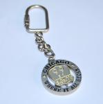 Antique Silver / Matte Silver Plating 2.5mm Promotional Metal Keyrings