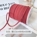 3mm Suede Leather Velvet Ribbon ISO9001 Blue Velvet Ribbon Wired