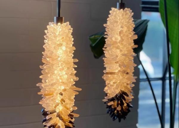 Brazil imported pure natural crystal stone lamp chandelier bedroom living room