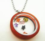 Fashion Cheap 30MM Size Acrylic Material Glass Locket Pendants,Multi Colors For