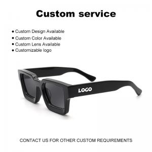 Wholesale Customized Designer Acetate Sunglasses Trendy Shape Colorful from china suppliers