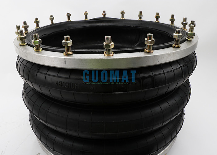 Durable Rubber Air Spring Guomat 3H520312 At 0.7 Mpa Max Dia 550mm With Ring 24pcs Bolts