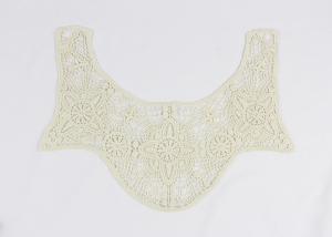 Wholesale Cotton Floral Lace Collar Applique , Embroidered Water Soluble Necklines For Shirt from china suppliers