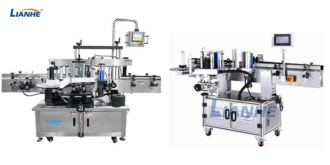 LIANHE ISO Bottle Labeling Machine , Multipurpose Water Bottle Sticker Label Machine