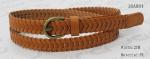 Classic 2cm Womens Braided Belt , Ladies Braided Belts With Antic Brass Buckle &