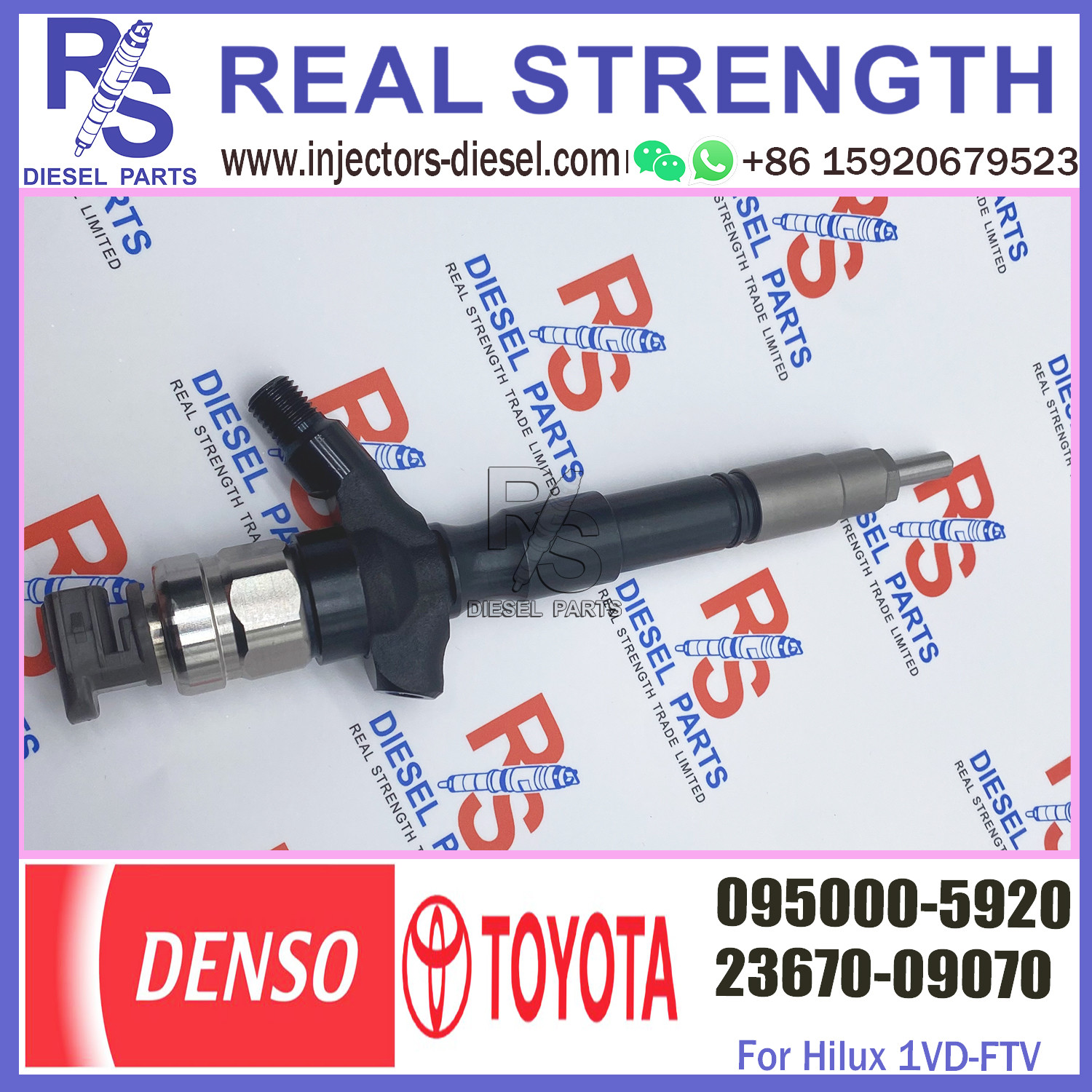 Common Rail Injector 23670-30110 095000-6180 095000-5920 for Diesel Engine 1KD-FTV